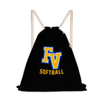 Drawstring Bags (Black) - FV Softball