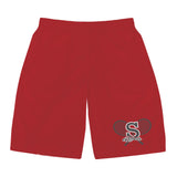 Men's Athletic Long Shorts SF_D95 (Red) - S Rebels Tennis