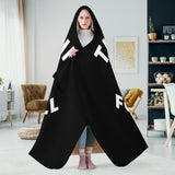 Hooded Blanket (Black) - Double T Football
