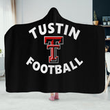 Hooded Blanket (Black) - Double T Football