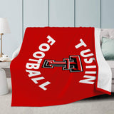 Micro Fleece Blanket (Red) - Double T Football