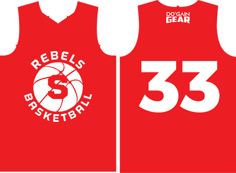 Reversible Basketball Jersey Tank PA7000R - Rebels Basketball (Red/White, Required)