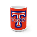 Ceramic Mug - Big T Soccer on Red