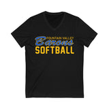 Bella+Canvas Unisex Jersey Short Sleeve V-Neck Tee 3005 - FV Barons Softball