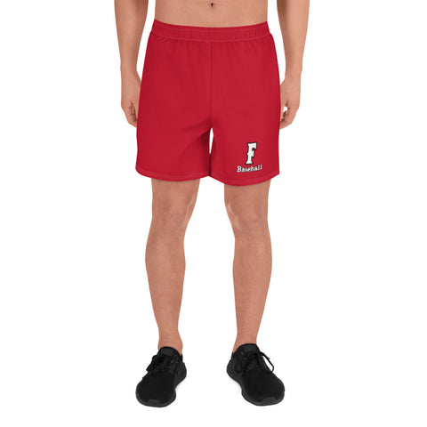 Men's Recycled Athletic Shorts (Red) - F Baseball