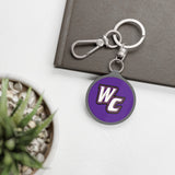Keychain - WC on Purple