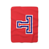 Sherpa Fleece Blanket - Big T on Red