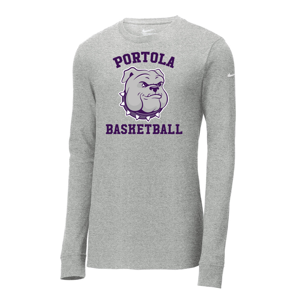 Nike Core Cotton Long Sleeve Tee (NKBQ5232, Purple Logo) – Portola