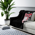 Sherpa Fleece Blanket - Strikers FC Shield on Black