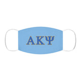 Snug-Fit Face Mask - AKPsi on Light Blue