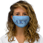 Snug-Fit Face Mask - AKPsi on Light Blue