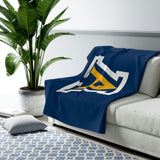 Sherpa Fleece Blanket (Navy) - A