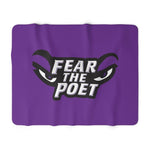 Sherpa Fleece Blanket - Fear the Poet on Purple