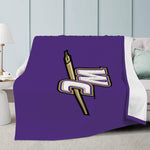 Micro Fleece Blanket - WC with Pen on Purple