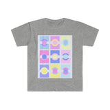Gildan Unisex Softstyle T-Shirt 64000 - Circle Pattern Pastel