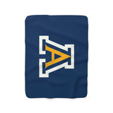 Sherpa Fleece Blanket (Navy) - A