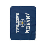 Sherpa Fleece Blanket (Navy) - Anaheim A Basketball