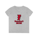 Gildan Ladies' V-Neck T-Shirt 5V00L - Baseball Mom