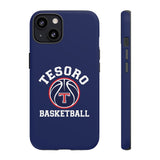 Mobile Phone Tough Cases - Tesoro Basketball on Blue