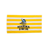Cabana Stripe Velour Beach Towel - Marina Swim