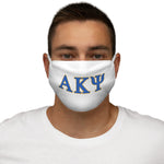 Snug-Fit Face Mask - AKPsi on White