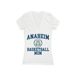 Bella+Canvas Women's Jersey Short Sleeve Deep V-Neck Tee 6035 - Anaheim A Basketball Mom