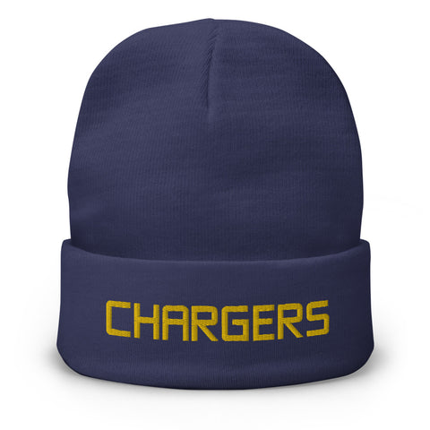 Embroidered Knit Beanie - Chargers