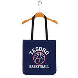 Cloth Tote - Tesoro Basketball on Blue