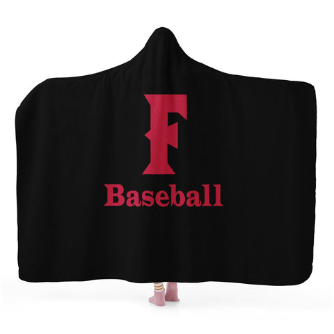 Hooded Blanket (Black) - F Baseball