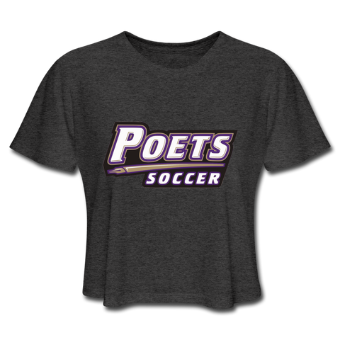 Women's Cropped T-Shirt - Poets Soccer - deep heather
