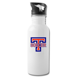 Stainless Steel Water Bottle with Straw - Big T Soccer - white