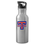 Stainless Steel Water Bottle with Straw - Big T Soccer - silver
