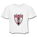 Women's Cropped T-Shirt - Strikers FC Shield - white