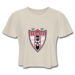 Women's Cropped T-Shirt - Strikers FC Shield - dust