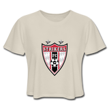 Women's Cropped T-Shirt - Strikers FC Shield - dust
