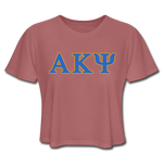 Women's Cropped T-Shirt - AKPsi - mauve
