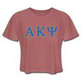 Women's Cropped T-Shirt - AKPsi - mauve