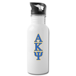 Stainless Steel Water Bottle - AKPsi - white