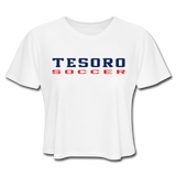 Women's Cropped T-Shirt - Tesoro Soccer - white