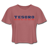 Women's Cropped T-Shirt - Tesoro Soccer - mauve