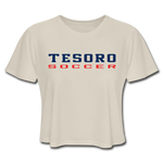 Women's Cropped T-Shirt - Tesoro Soccer - dust