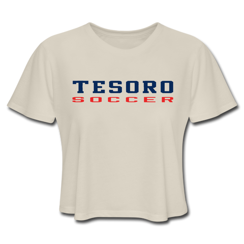 Women's Cropped T-Shirt - Tesoro Soccer - dust