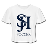Women's Cropped T-Shirt - Soccer - white