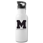 Water Bottle - M Baseball - white