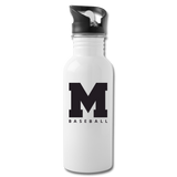 Water Bottle - M Baseball - white