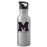 Water Bottle - M Baseball - silver