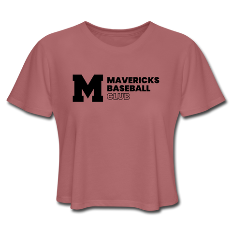 Women's Cropped T-Shirt - MBC (Black Logo) - mauve