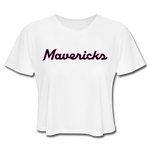 Women's Cropped T-Shirt - Mavericks - white