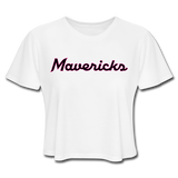 Women's Cropped T-Shirt - Mavericks - white