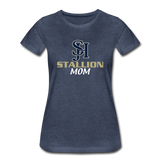 Women’s Premium T-Shirt - SJH Stallion Mom - heather blue